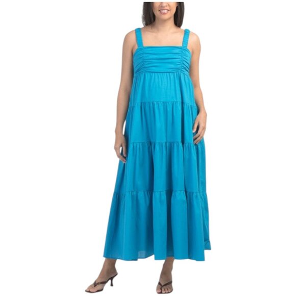 MAGARI Made In Italy Sleeveless Tiered Maxi Dress - Picture 1 of 2